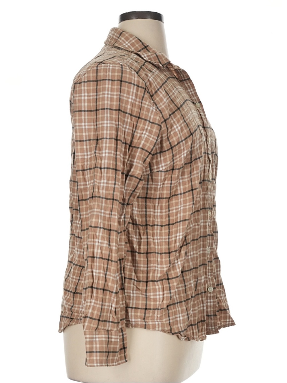 J. Crew Tan Plaid Cotton Button-Down Shirt - Picture 5 of 10